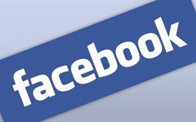 Facebook logo angled