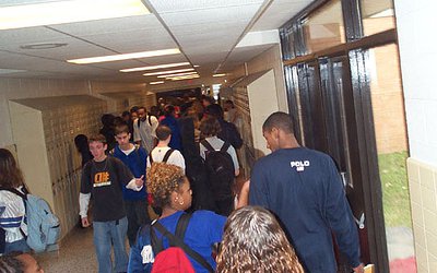 high school hallway